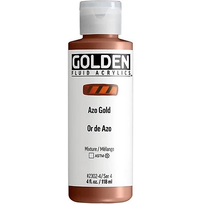 Acrylique fluide - 4 oz  or de azo  s4