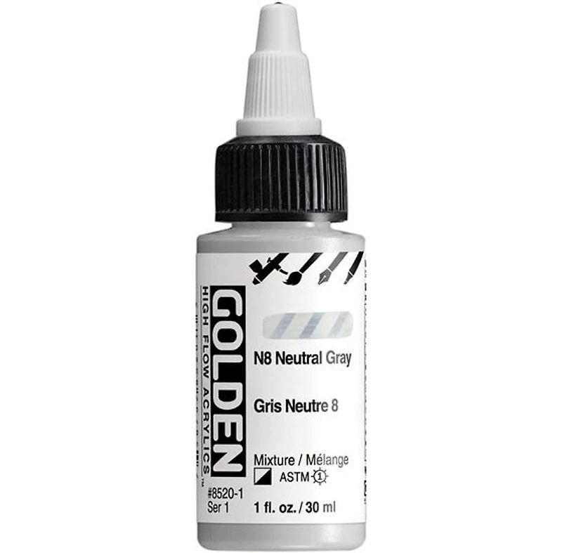 Acrylique high flow - 1 oz gris neutre #8 s1