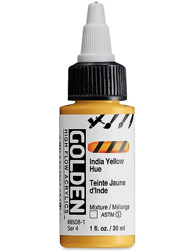 Acrylique high flow - 1 oz  jaune d'inde imitation  s4