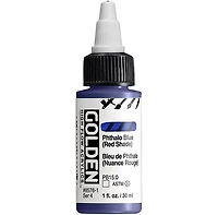 Acrylique high flow - 1 oz  bleu phtha nuance rouge  s4