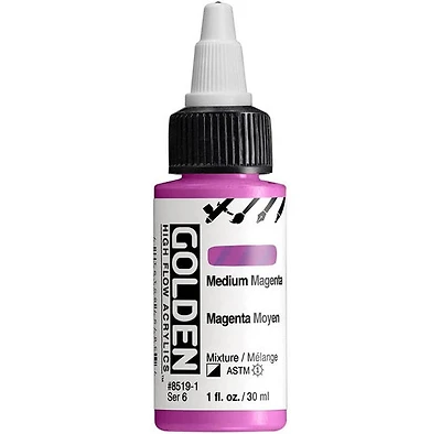 Acrylique high flow - 1 oz magenta moyen s6
