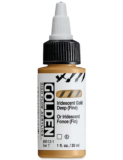 Acrylique high flow - 1 oz or iridescent foncé fin s7