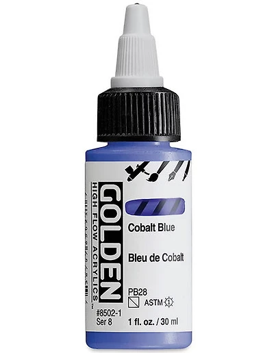 Acrylique high flow - 1 oz  bleu de cobalt  s8