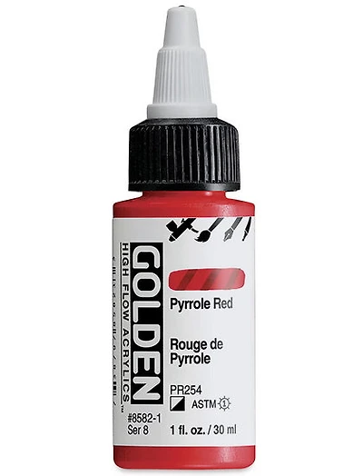 Acrylique high flow - 1 oz  rouge de pyrrole  s8
