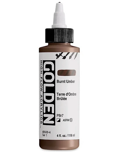 Acrylique high flow - 4 oz ombre brulée s1