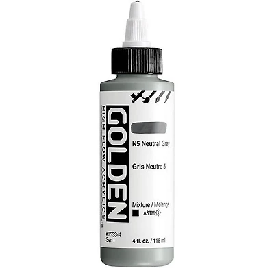 Acrylique high flow - 4 oz  gris neutre #5  s1