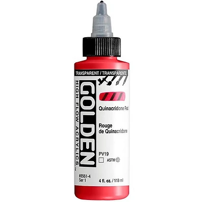 Acrylique high flow - 4 oz rouge quina transparent s1