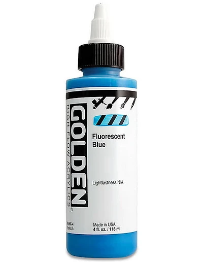 Acrylic high flow - 4 oz  fluorescent blue  s5