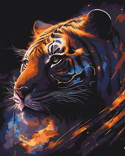 Paint by Number Zodiac Tiger