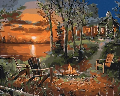 Paint by Number Lake House