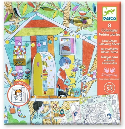 Coloriages surprises/cabanes de nina