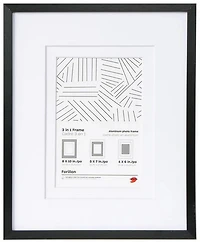 Cadre aluminium noir - 12x18po pp 8x10/5x7po