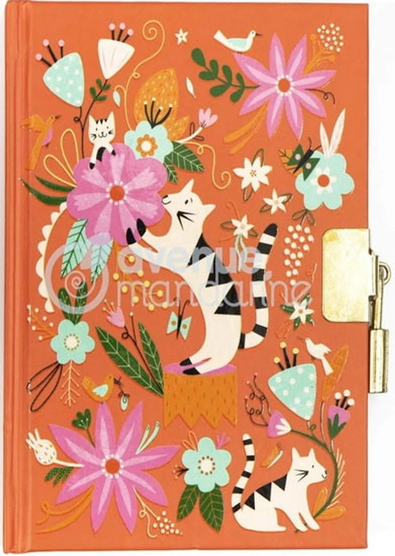 Mandarine journ.intime chats fleurs