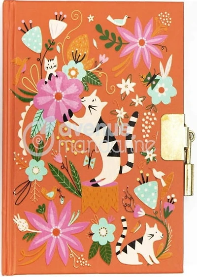 Mandarine journ.intime chats fleurs