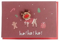 Mini carte renne Ho Ho Ho
