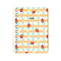 2026 Spiral Planner – Gingham Strawberries