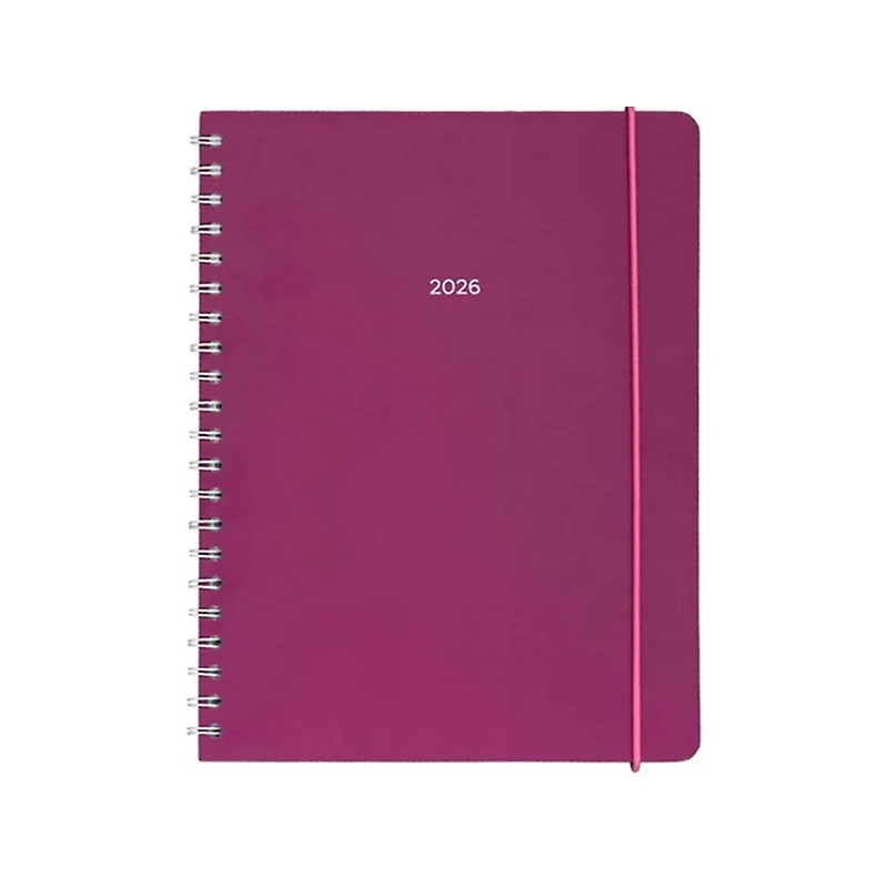 2026 Spiral Planner – Colo Fuchsia 1 Week/2 Pages