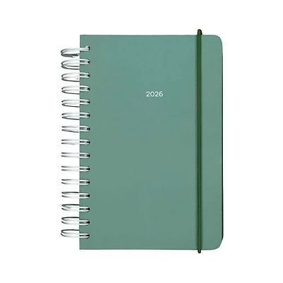 Agenda spirale 2026 Chroma Vert sauge 1j/1p