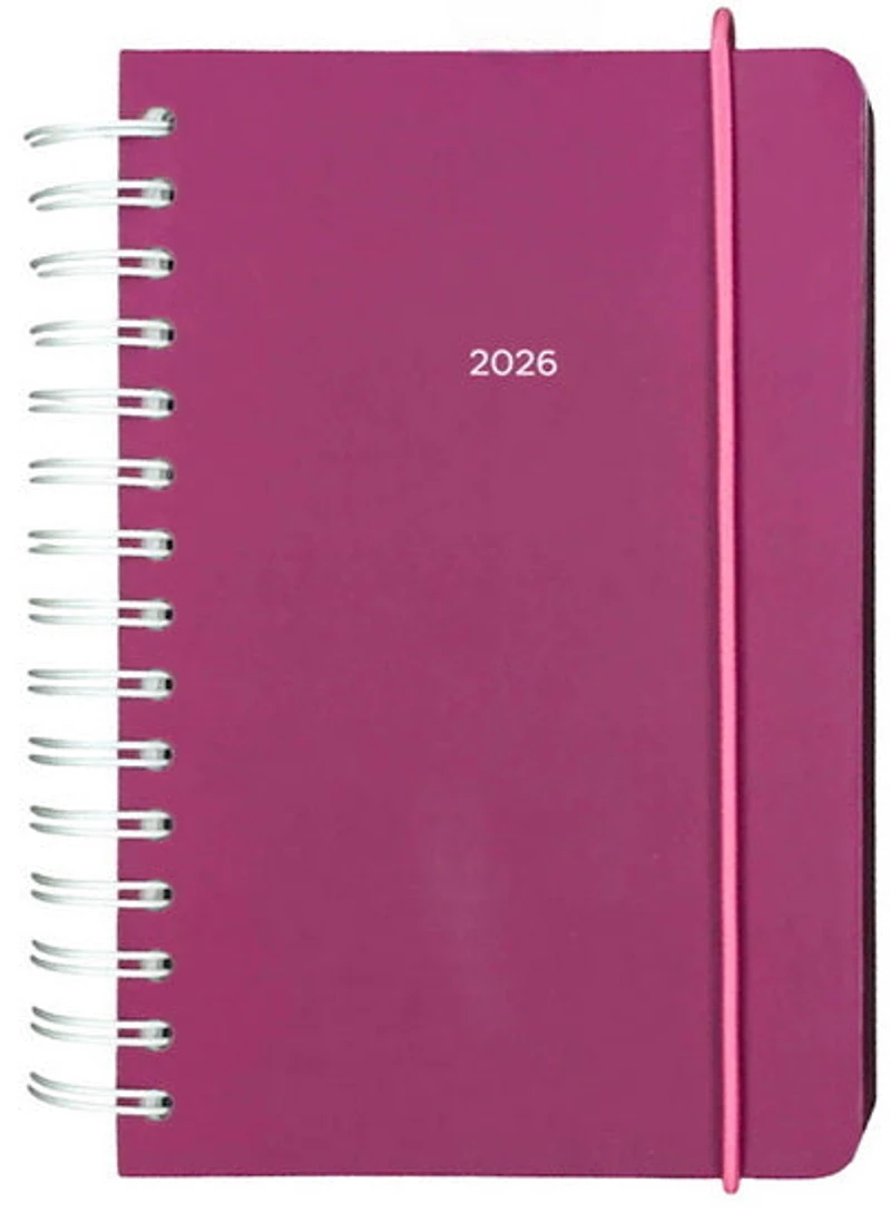 Agenda spirale 2026 Chroma Fuschia 1j/1p