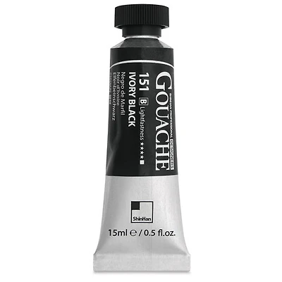 Gouache designers 15ml noir d'ivoire série b
