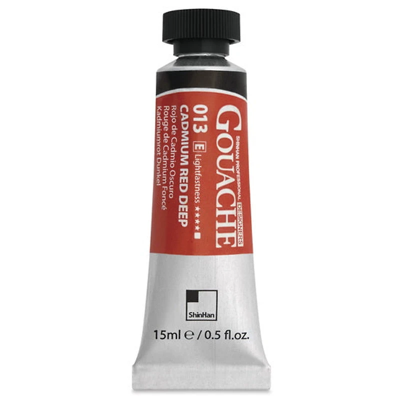 Gouache designers 15ml rouge cadmium foncé série e