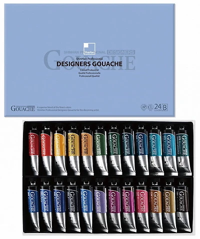 Ens. 24 gouache designers 15ml série b
