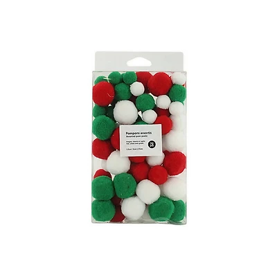 Ens. 72 pompons assortis