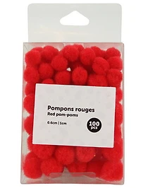 Ens. pompons rouges