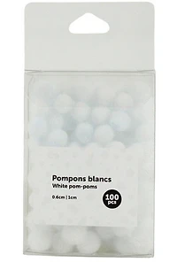 Ens. pompons blancs