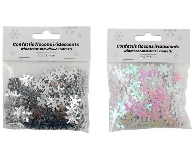 Iridescent Snowflake Confetti
