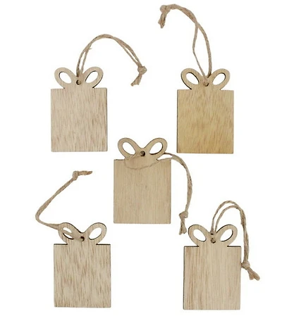 Ens. 5 ornements à décorer cadeaux