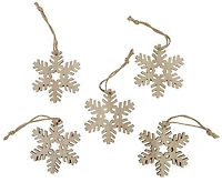 Ens. 5 ornements à décorer flocons