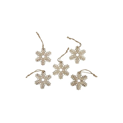 Ens. 5 ornements à décorer - Flocons