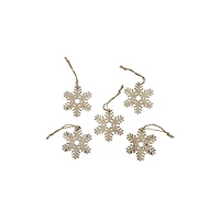 Ens. 5 ornements à décorer - Flocons