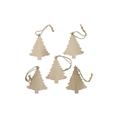 Set of 5 Ornaments to Decorate - Christmas Tree