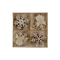 Set of 8 Ornaments - Angel and Snowflake