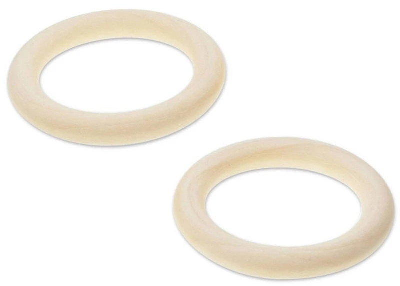 2 Wood rings - 7cm