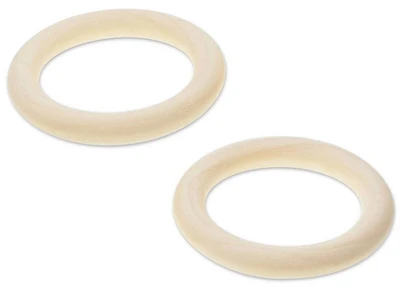2 Wood rings - 7cm