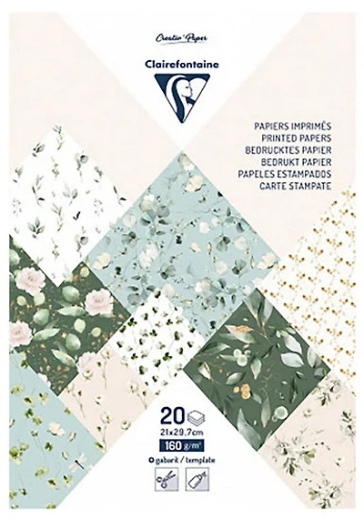 Printed Paper Pad 8.4x12 in.(21x29.7 cm) 160g Romantic 20 sheets