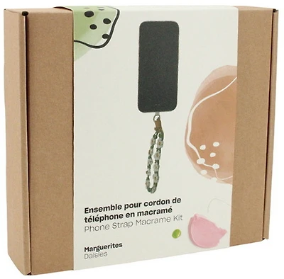 Phone Strap Macrame Set Daisies
