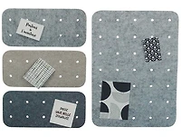 Ens. 4 tableaux en feutre