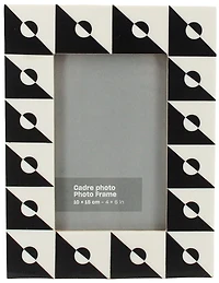 Black & white geo design resin photo frame