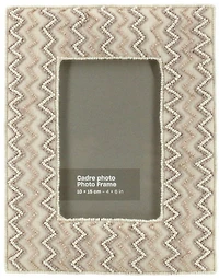 Cadre photo 4x6 perlé zigzags