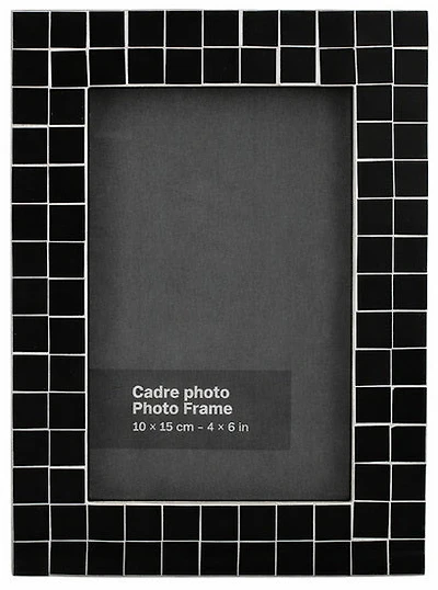 Silver mosaic photo frame
