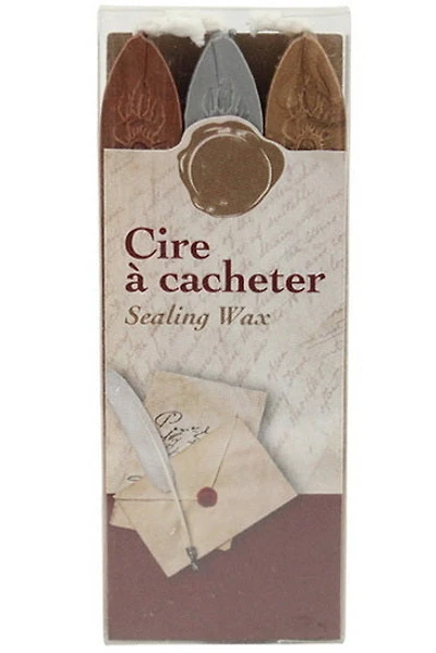 Ens. 3 bâtons de cire - or argent bronze