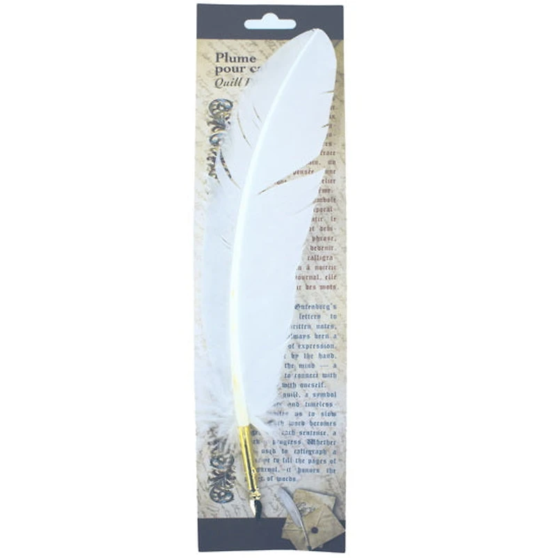 Plume d'oie pour calligraphie - Blanc