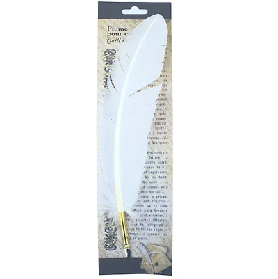 Plume d'oie pour calligraphie - Blanc