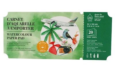 Carnet d'aquarelle à emporter