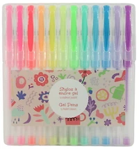 Ens. 12 stylos gel - pastel