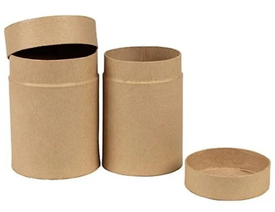 Set of 2 Paper Mache Tea Boxes 10x10x13cm